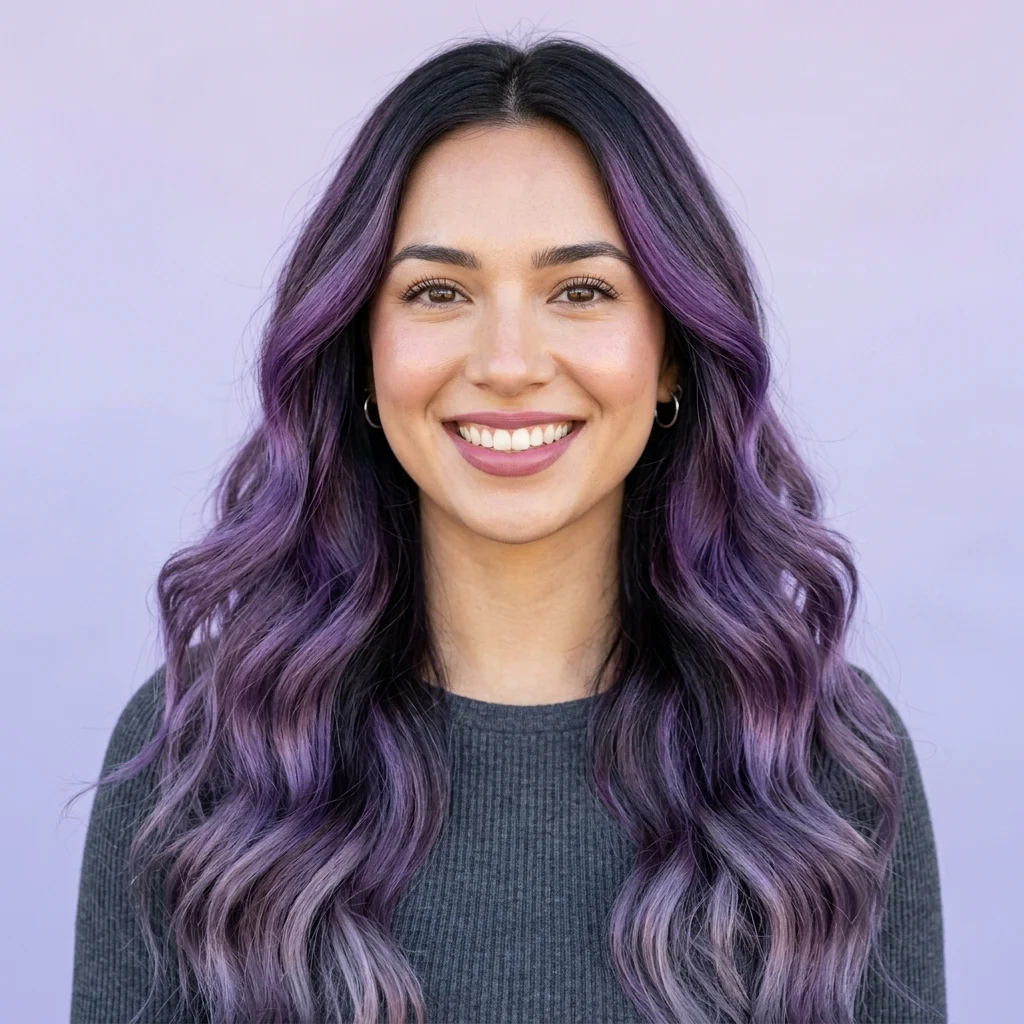 8. Amethyst Purple and Charcoal Black Blend