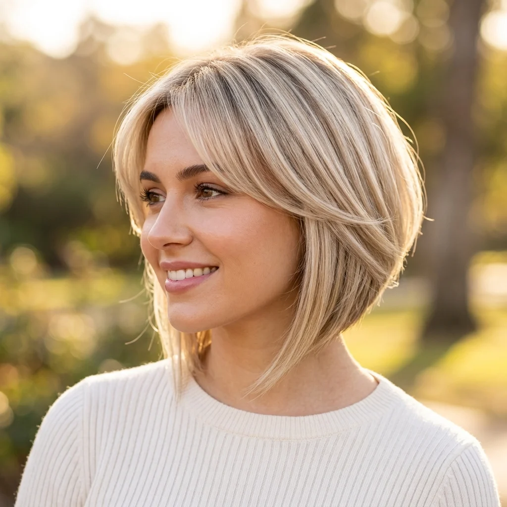 8. Old Money Chignon-Ready Stacked Bob