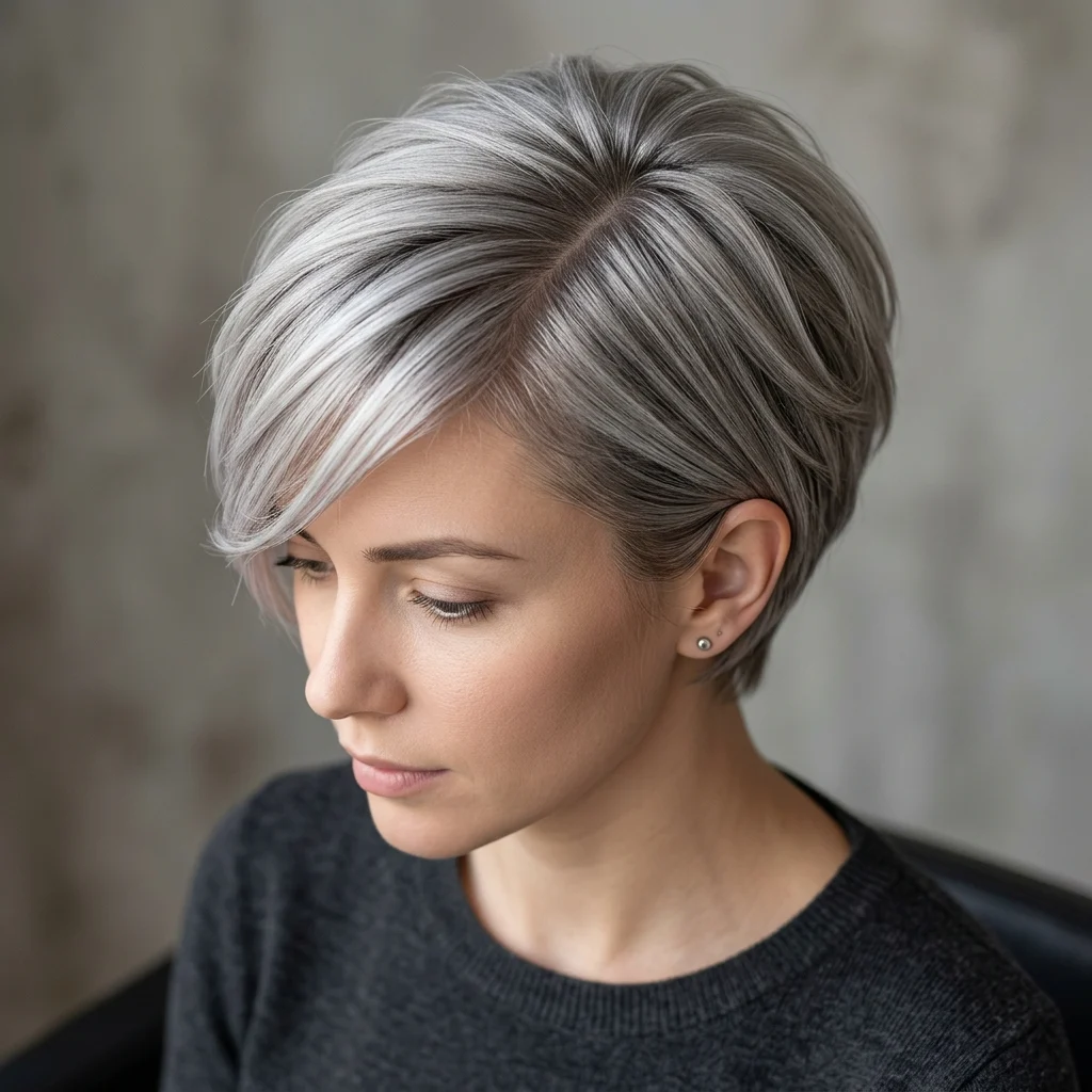 8. Side Swept Fringe Styling