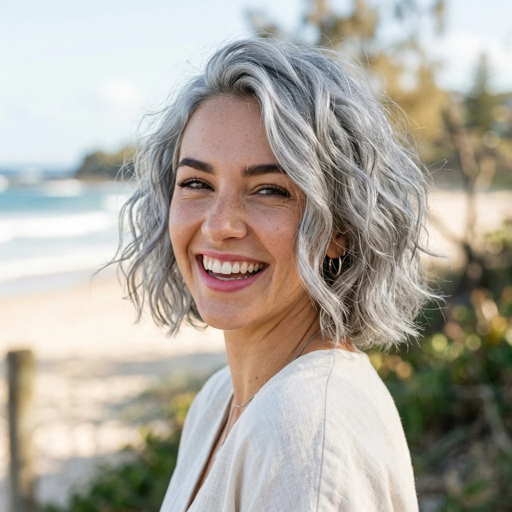 8. Textured French Bob with Sea Salt Spray (TEXTURE)