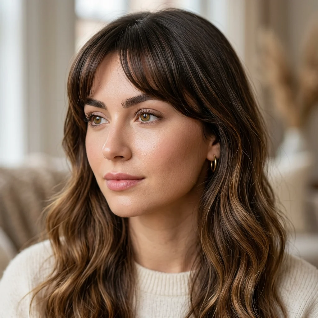9. Arched Bangs