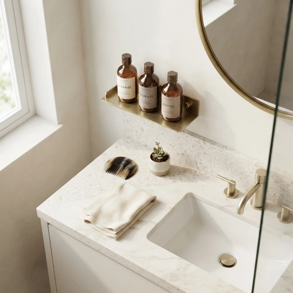 9. Compact Wash and Wear Styling Kit for Small Bathrooms