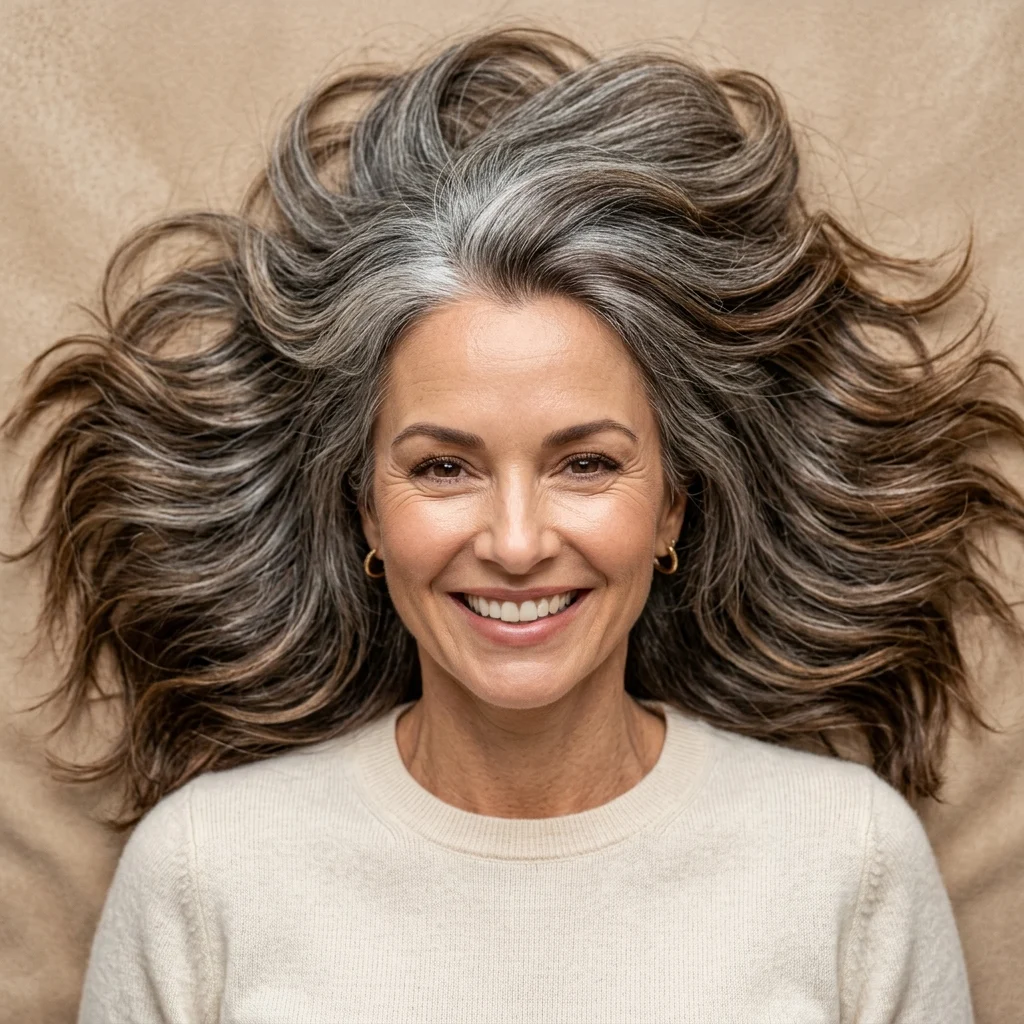 9. Reverse Balayage to Ease Into Gray