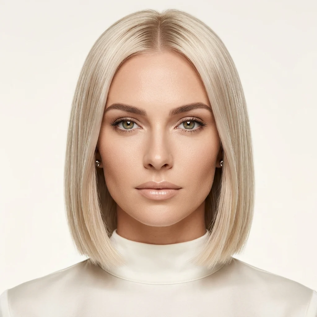 9. Sleek Straight Finish with Glass-Like Shine