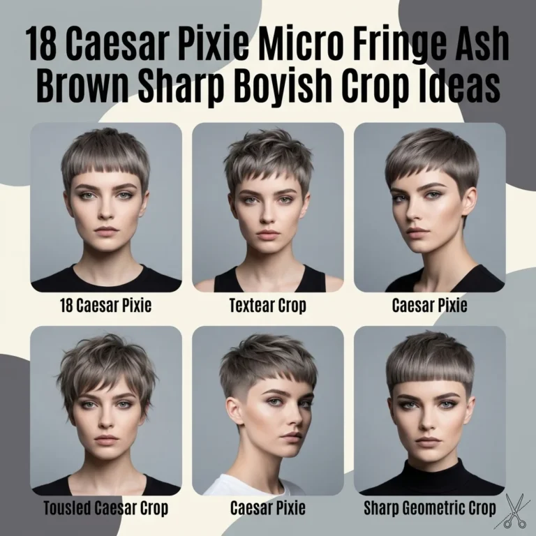 Caesar Pixie Micro Fringe Ash Brown Sharp Boyish Crop Ideas
