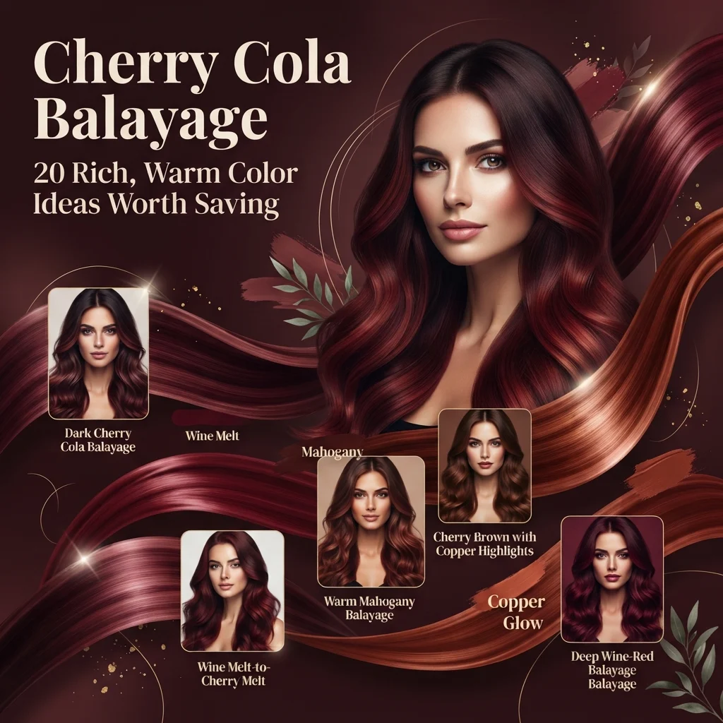 Cherry Cola Balayage 20 Rich, Warm Color Ideas Worth Saving
