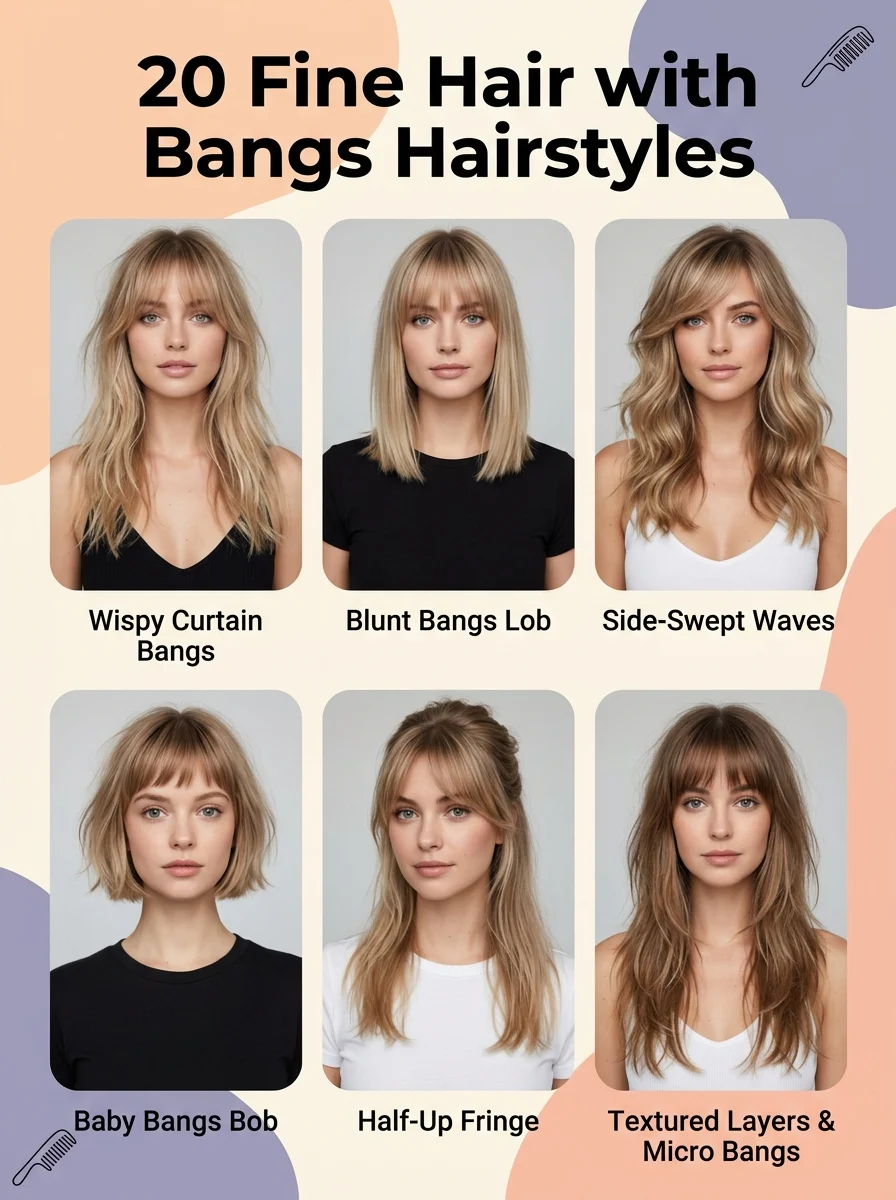 20 Fine Hair with Bangs Hairstyles That Add Instant Volume