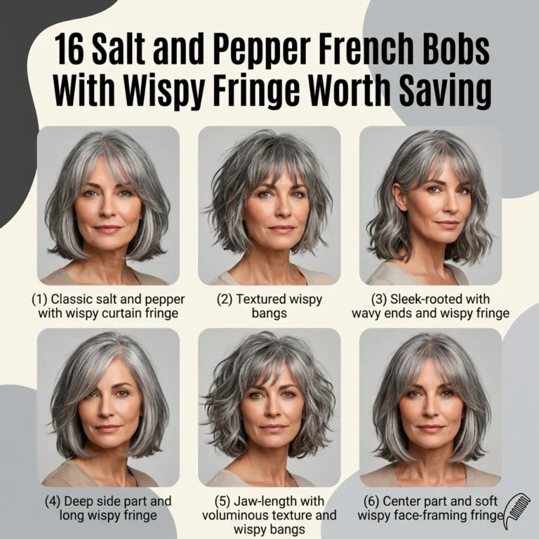 16 Salt and Pepper French Bobs With Wispy Fringe Worth Saving