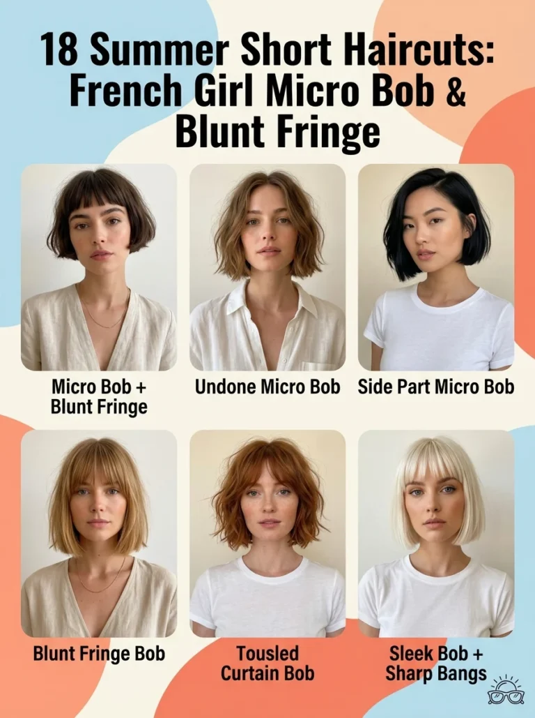 18 Summer Short Haircuts: French Girl Micro Bob & Blunt Fringe