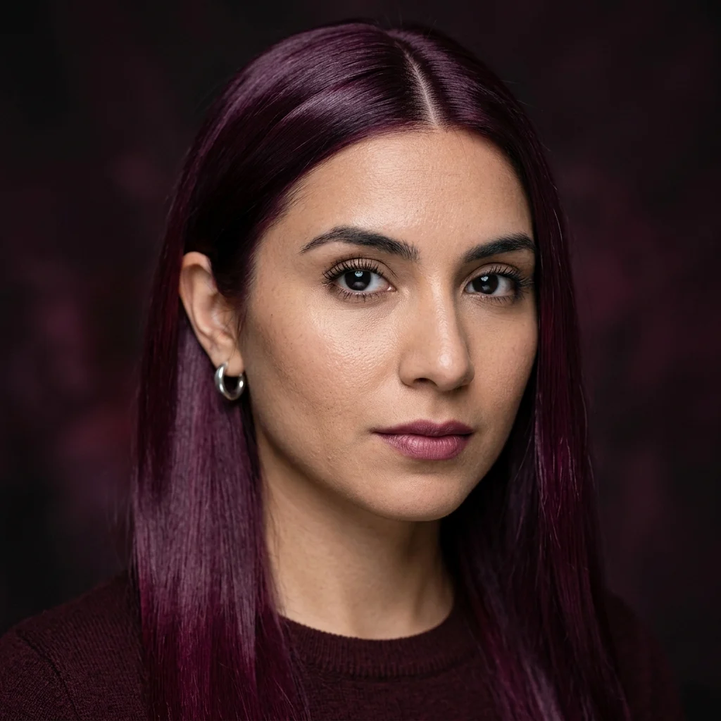 1. Deep Plum All-Over Color