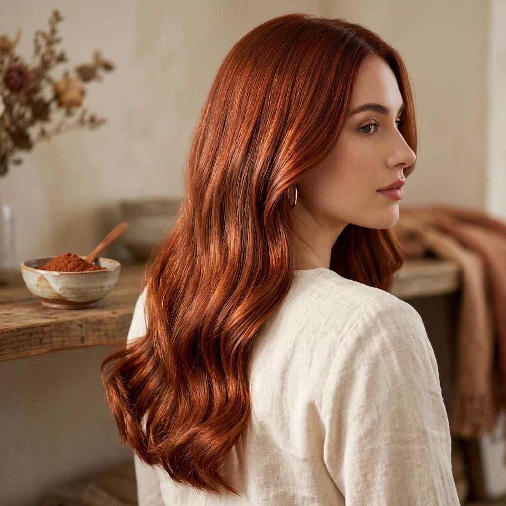 10. Henna Glaze for Strengthened Long Ends