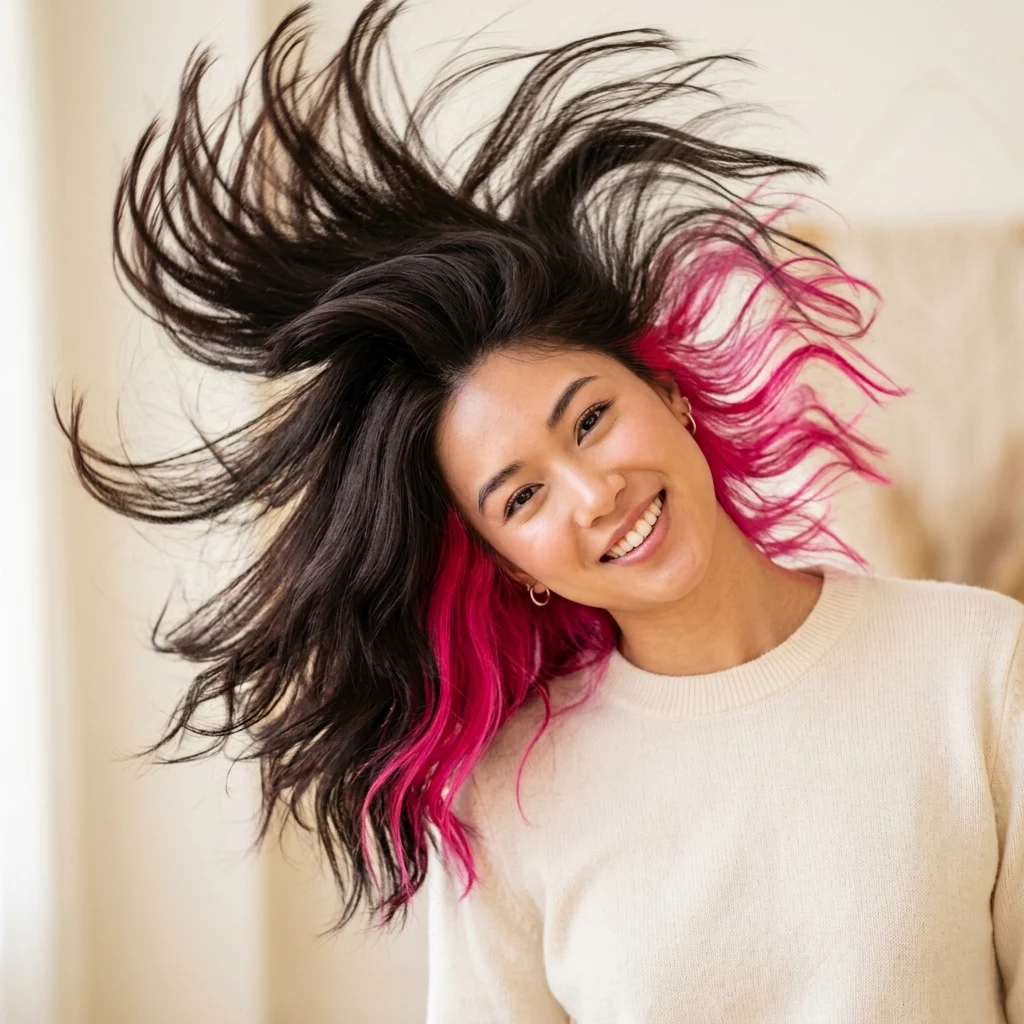 10. Peekaboo Underlights in Bright Pink