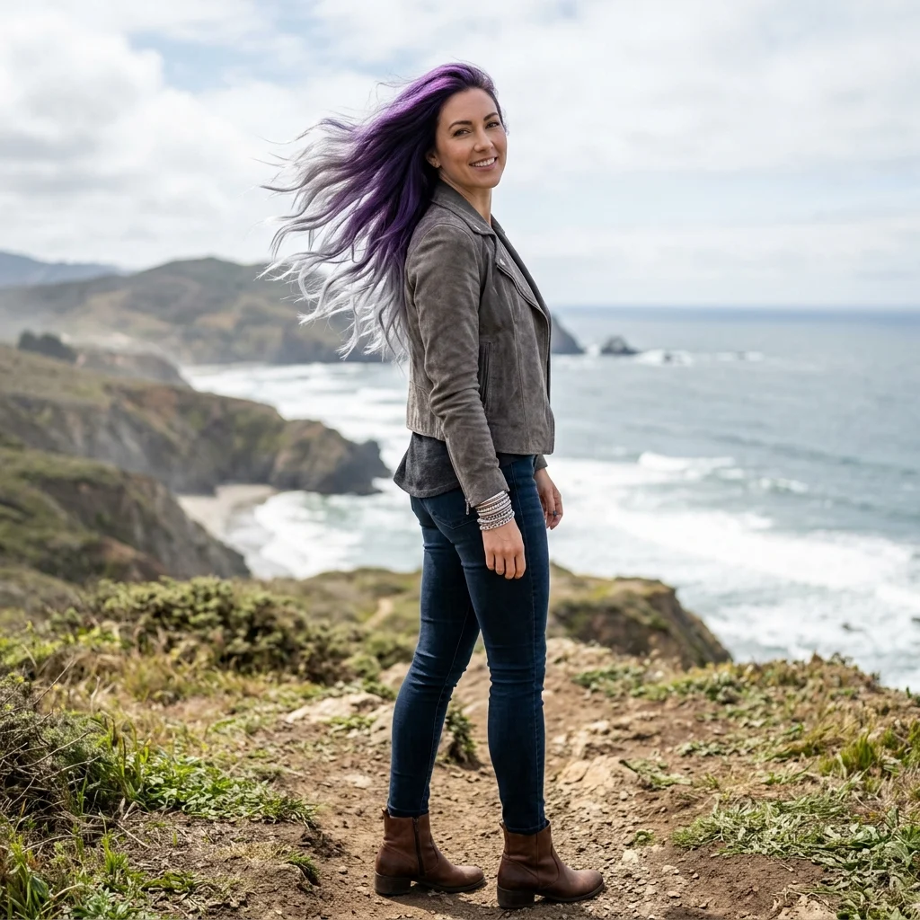 3. Purple to Silver Ombré