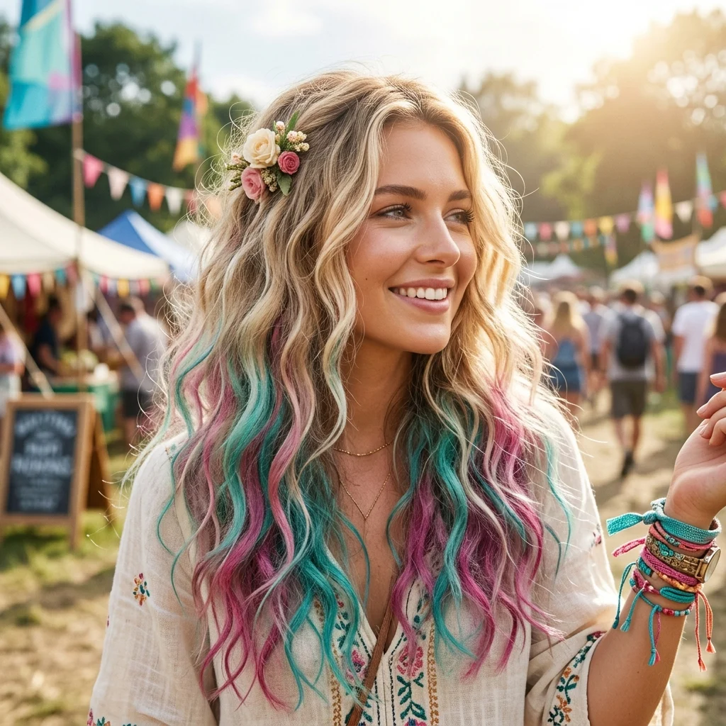 4. Temporary Hair Chalk for Festival Days