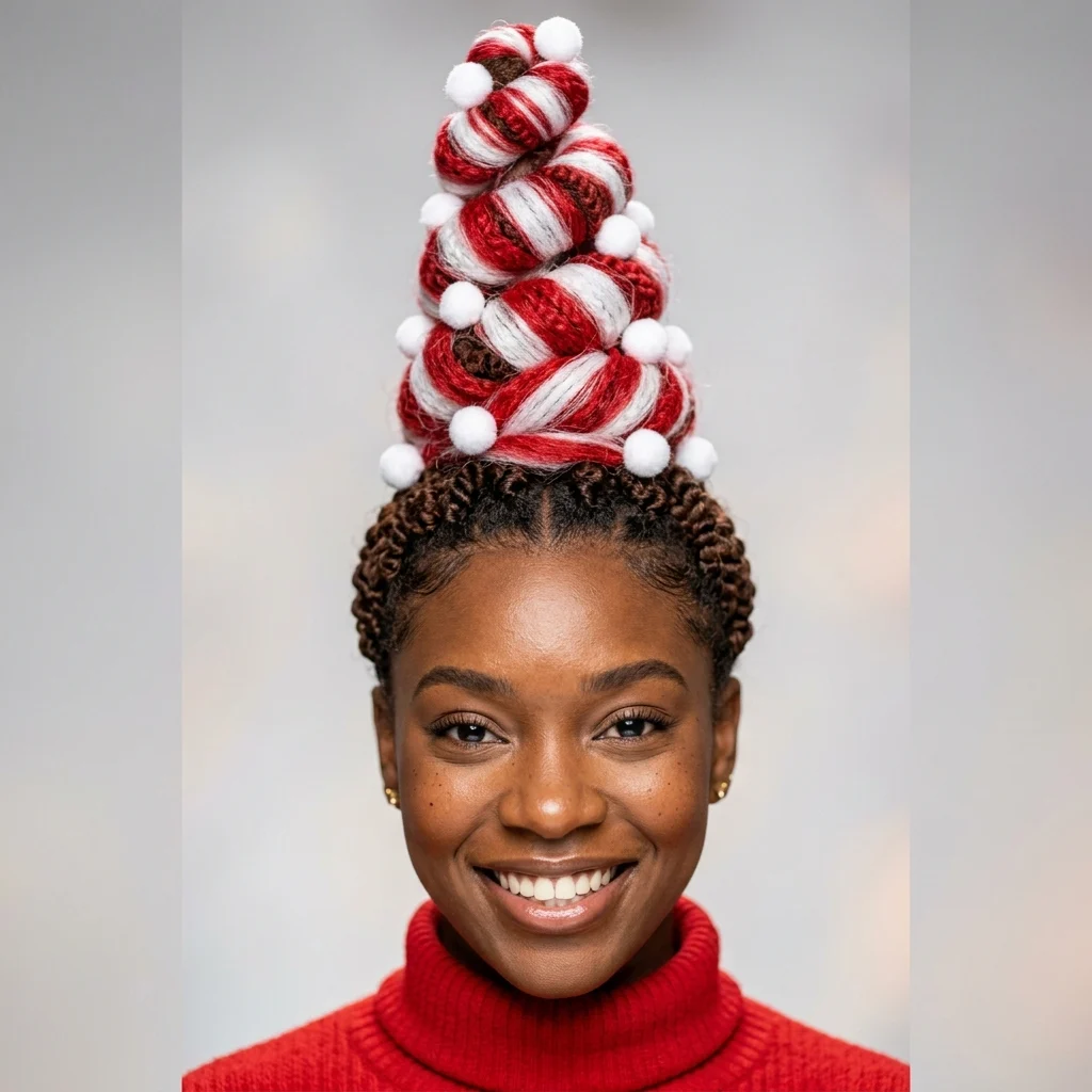 5. Candy Cane Striped Color Spiral
