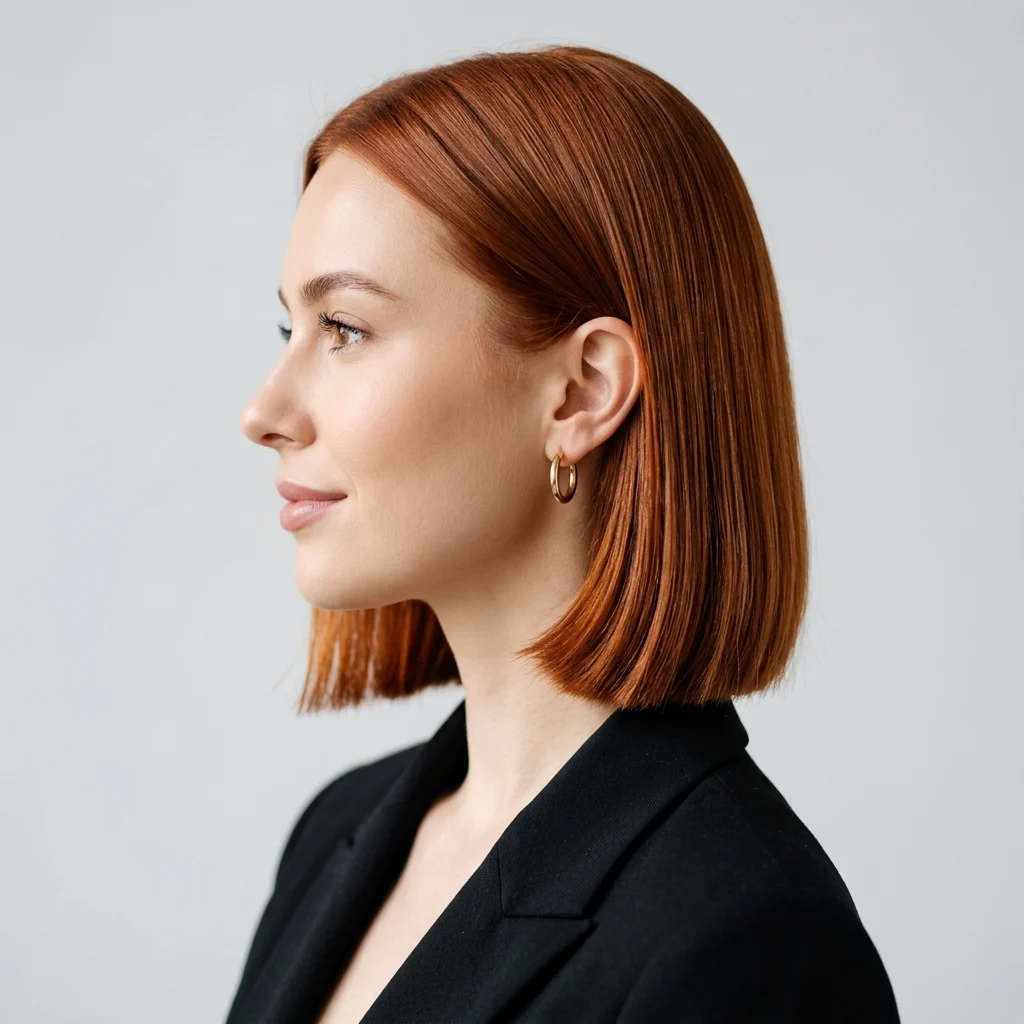 9. Auburn Bob for Short Hair