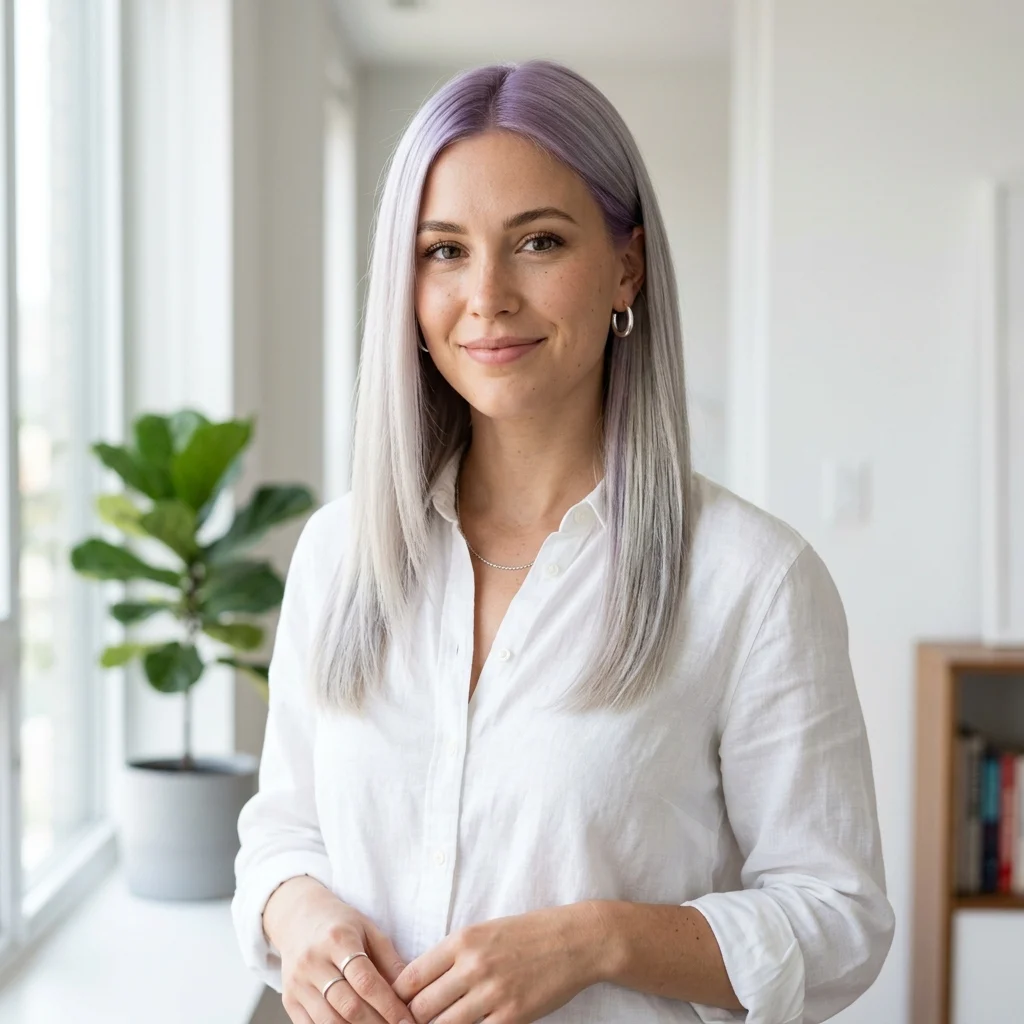 9. Root Smudge Purple with Silver Ends