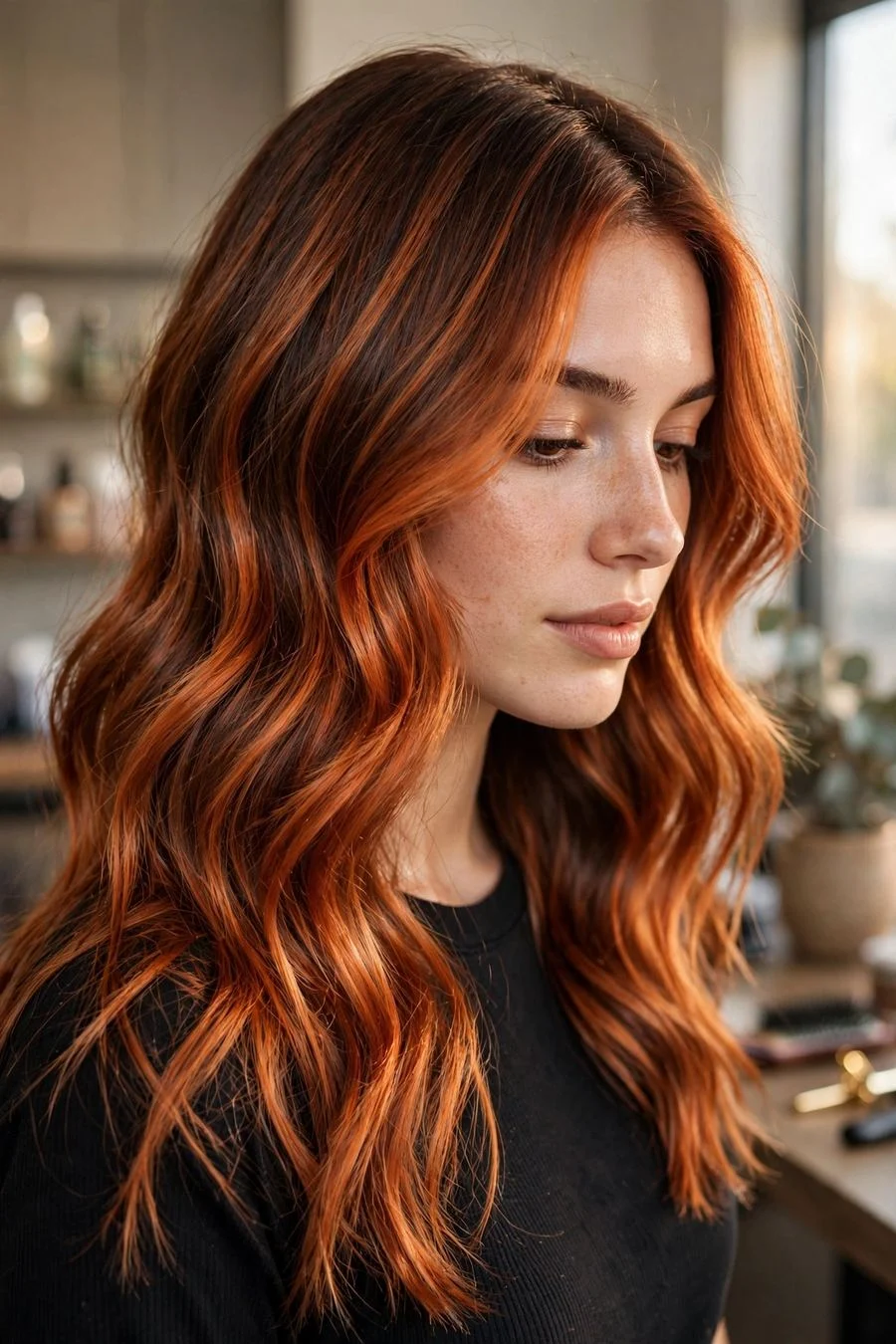 Copper Penny Balayage