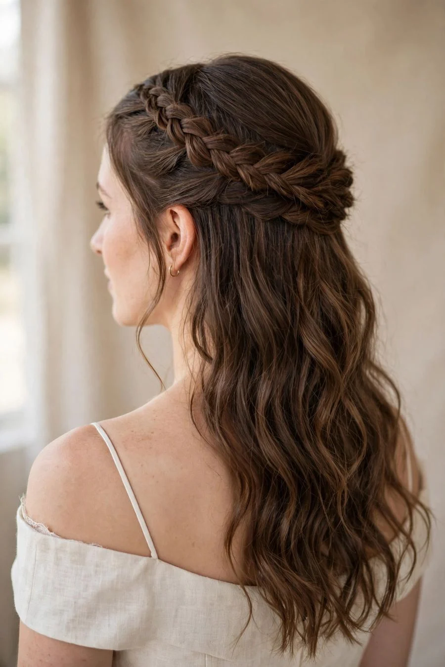 The Half-Up Fishtail Crown