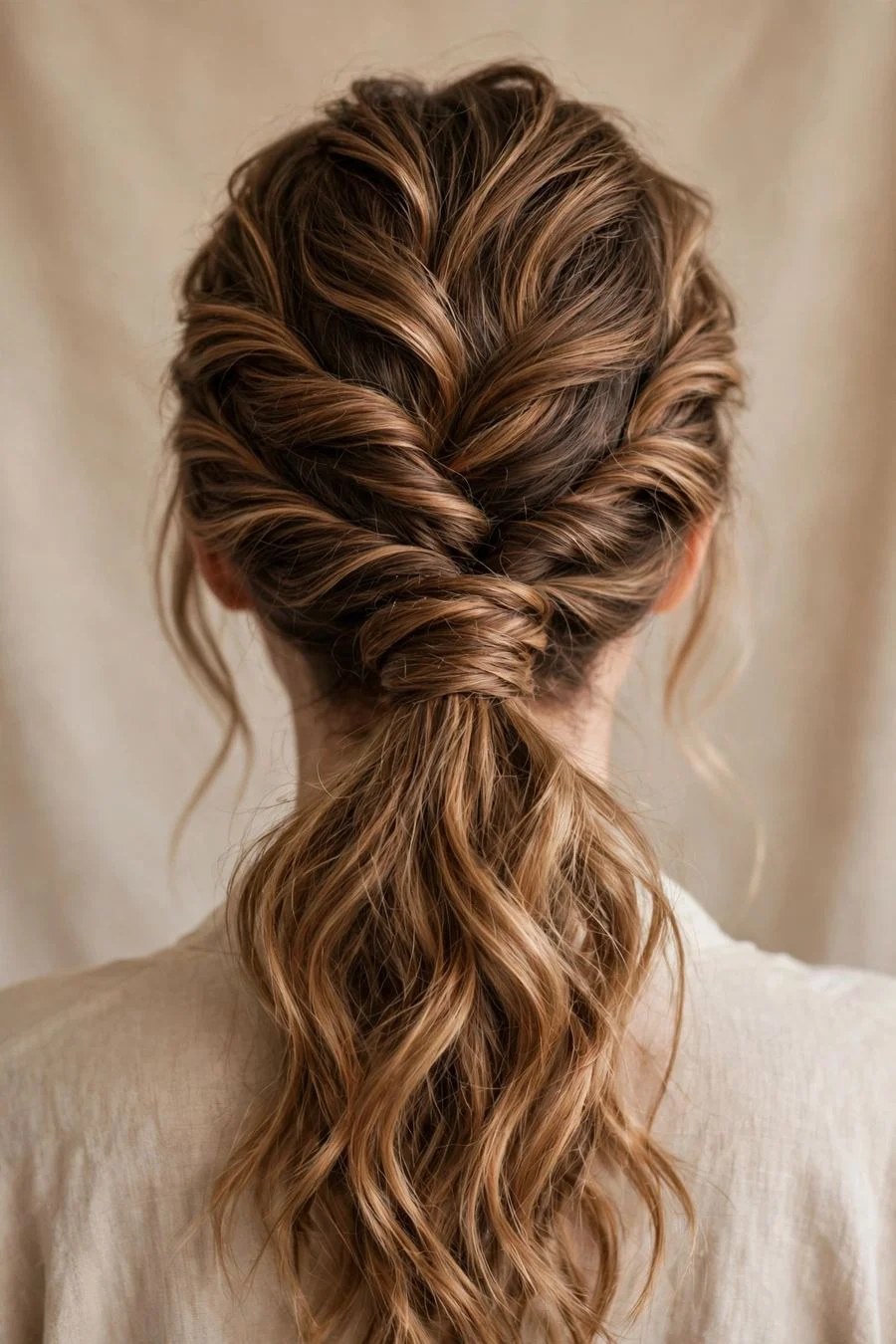 The Textured Low Ponytail