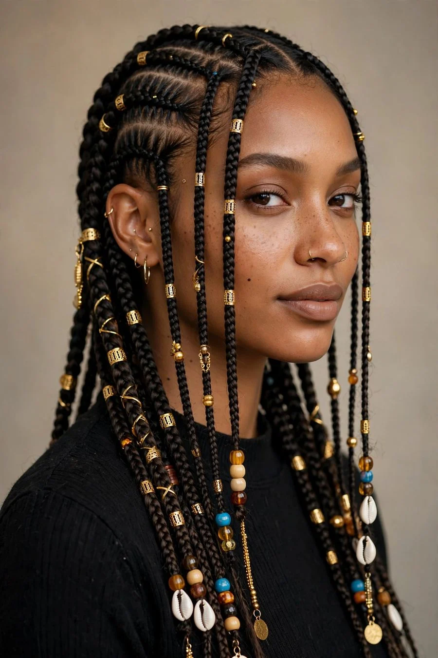 Fulani-Inspired Beaded Braids