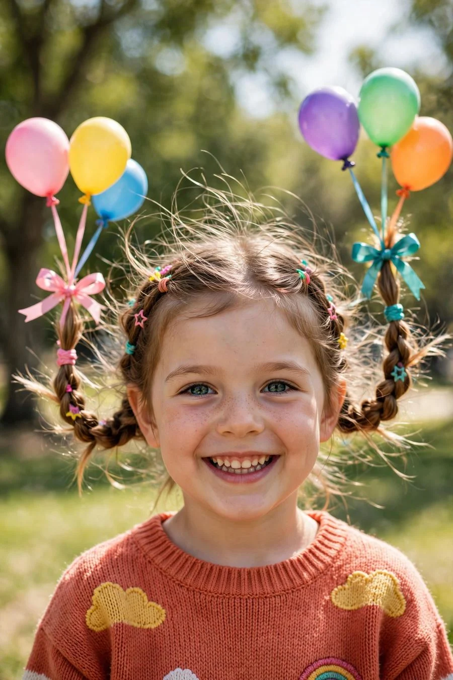 Balloon Bounce Pigtails