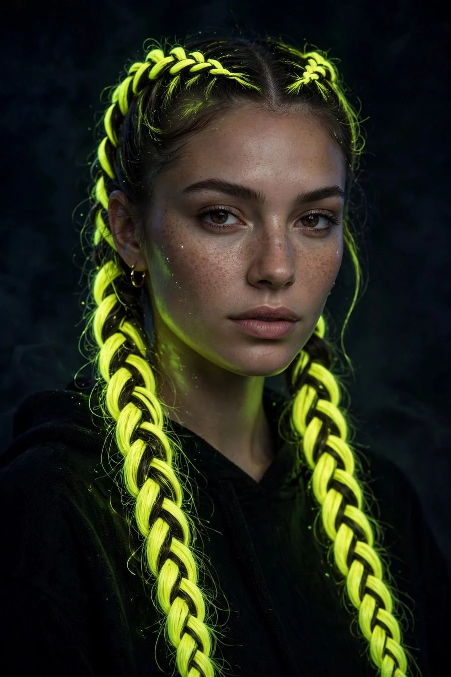 Glow-in-the-Dark Rave Braids