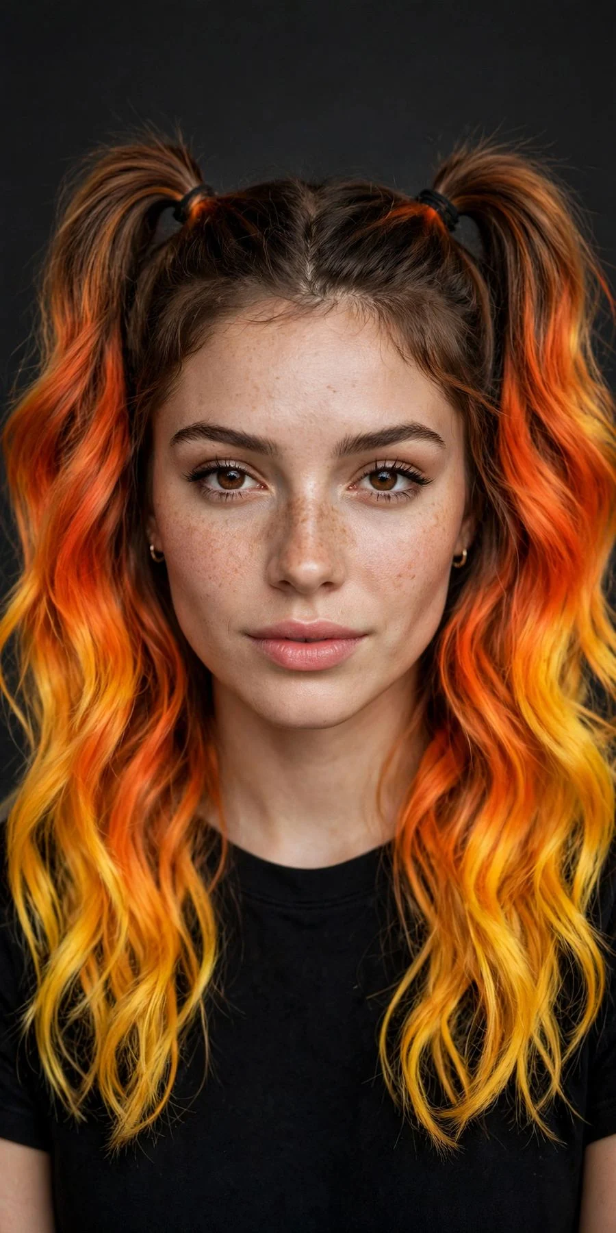 Sunset Dip-Dye Pigtails