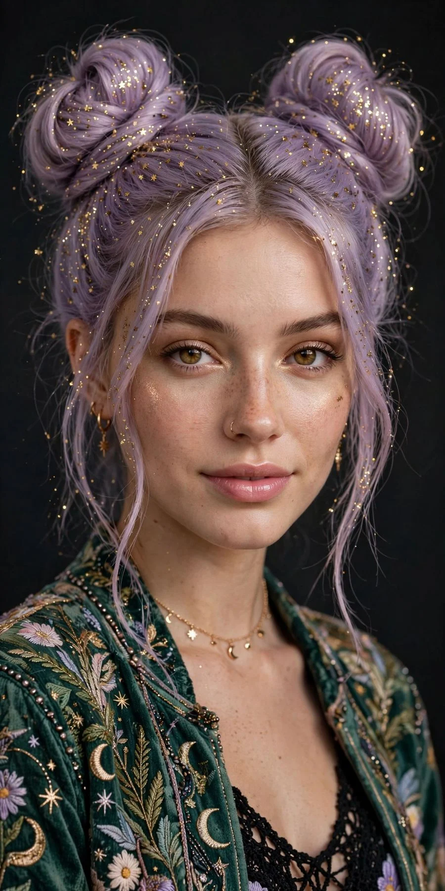 Star-Dusted Festival Space Buns