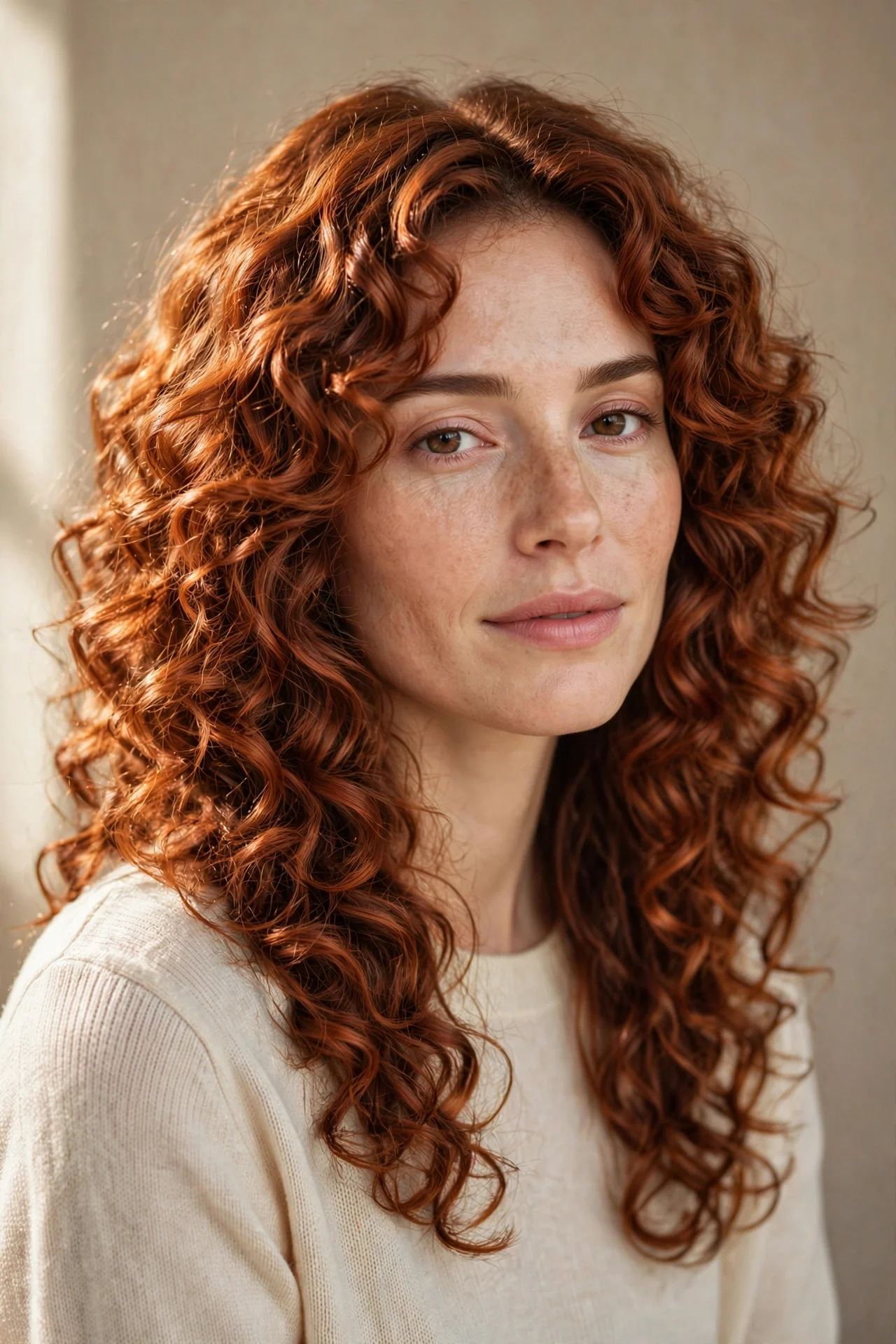 Layered Mid-Length Curls