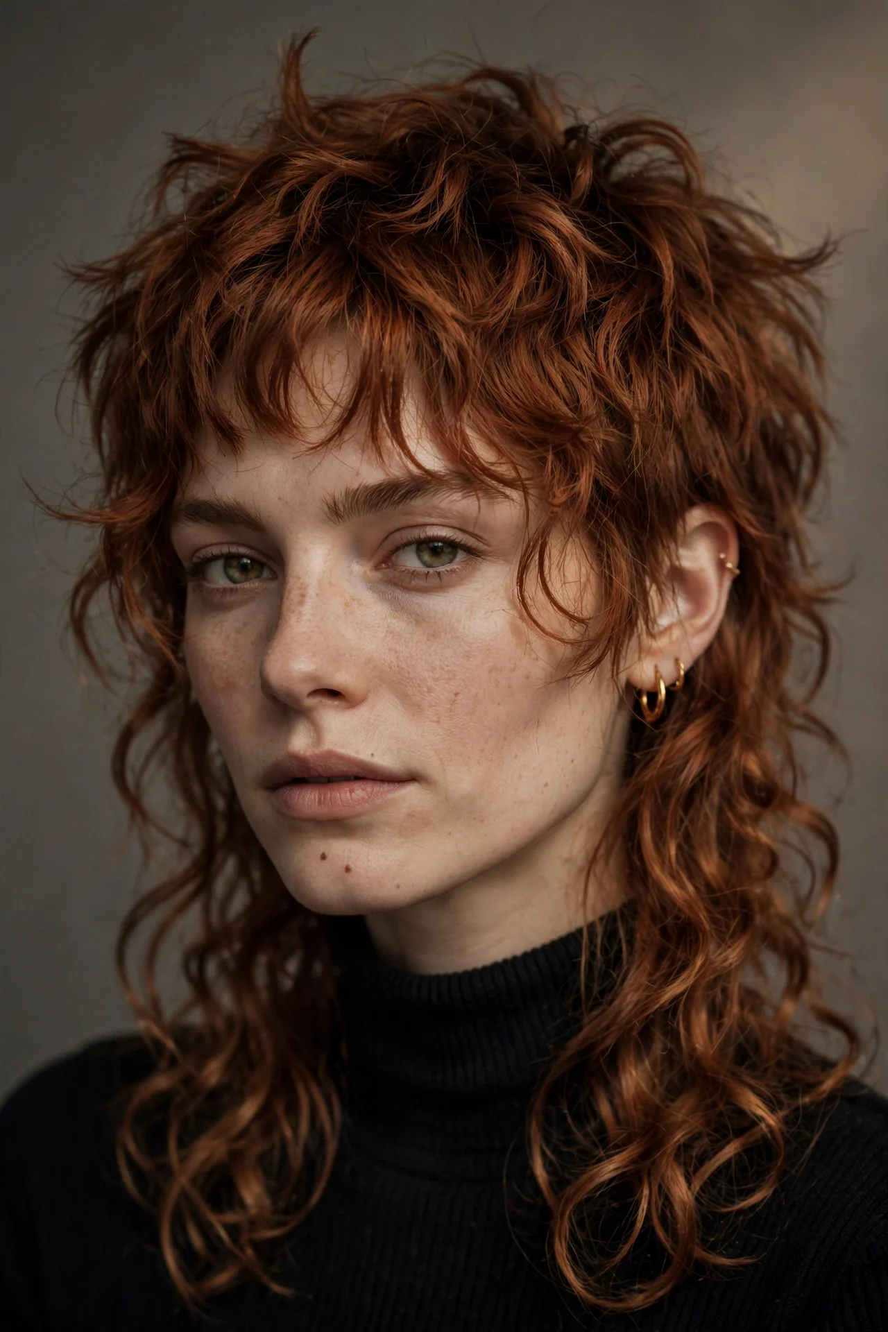 The Wolf Cut with Curtain Bangs