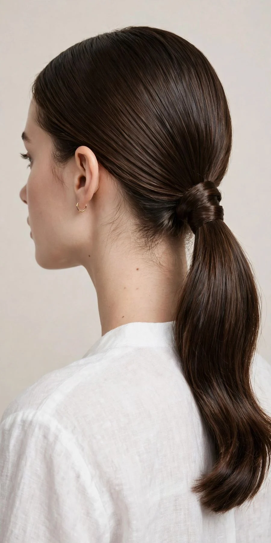 The Wrap-Around Low Ponytail