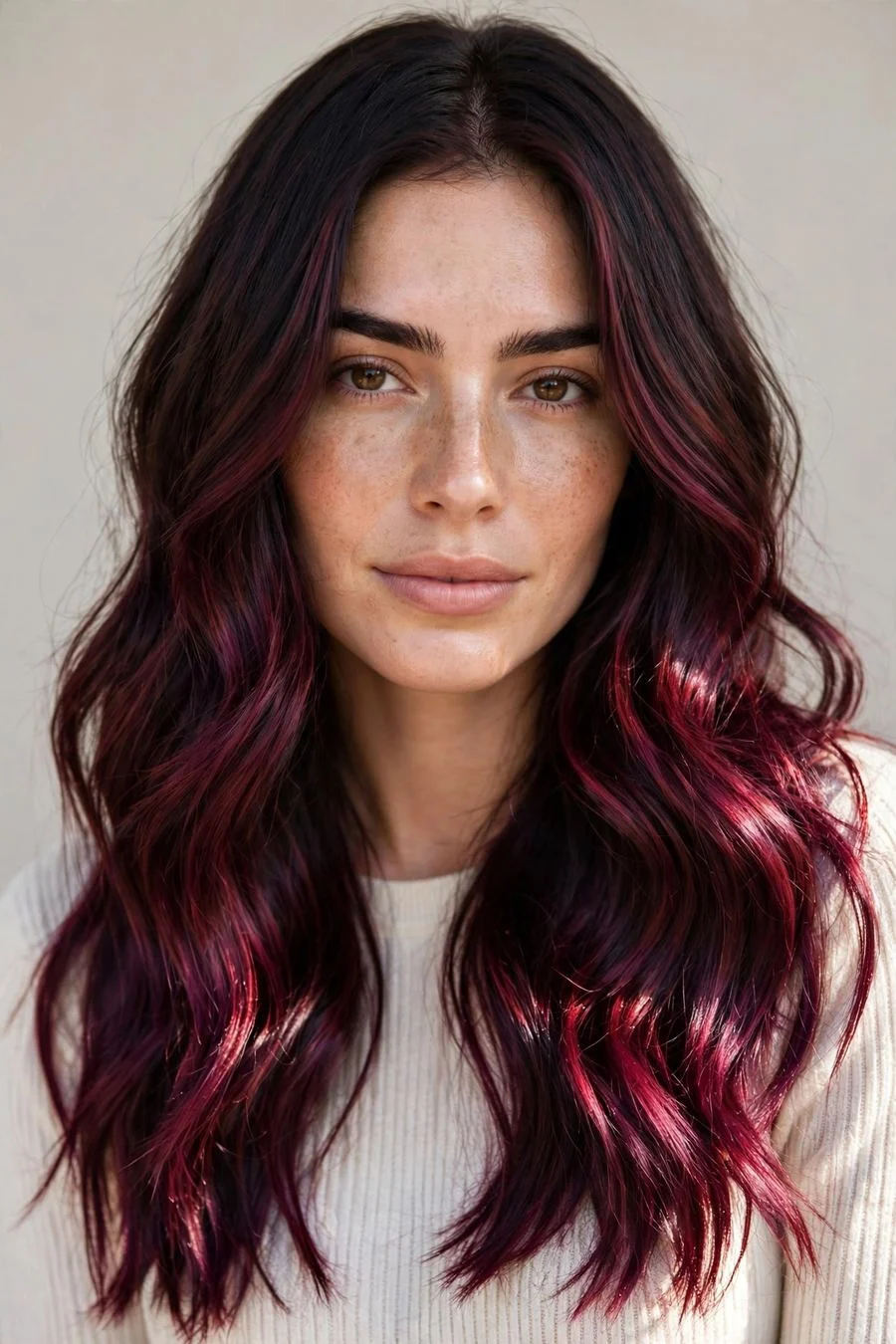 Burgundy Wine Balayage