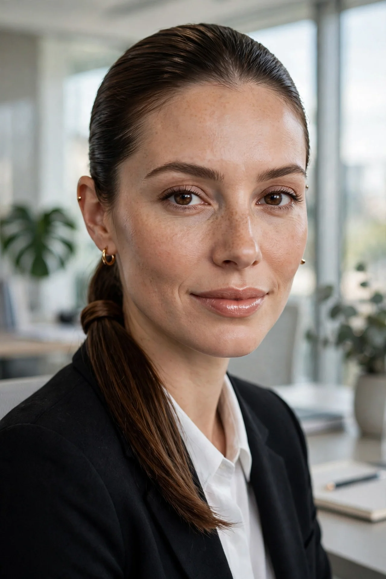 The Sleek Low Ponytail