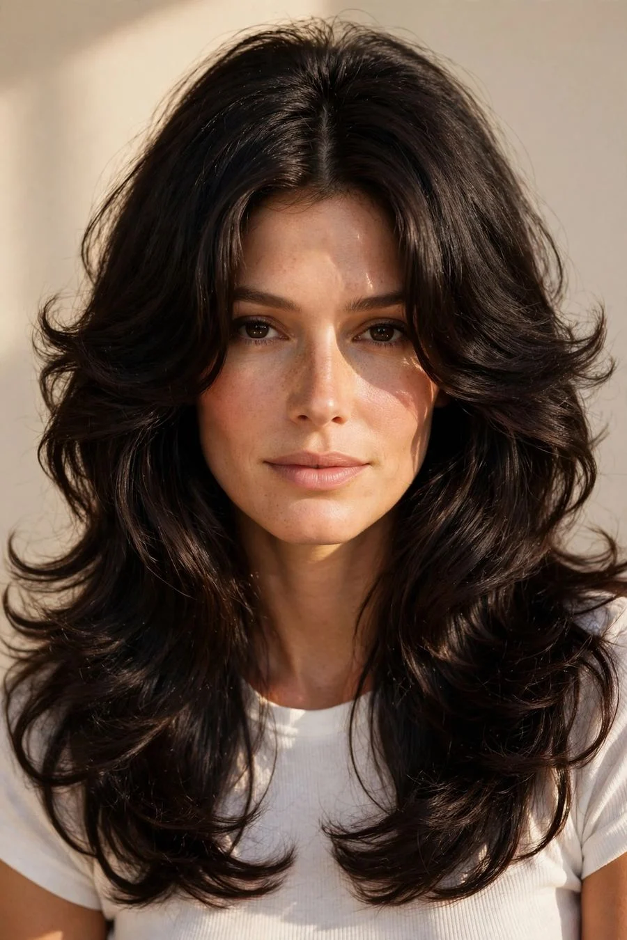 Curtain Bangs with Long Layers