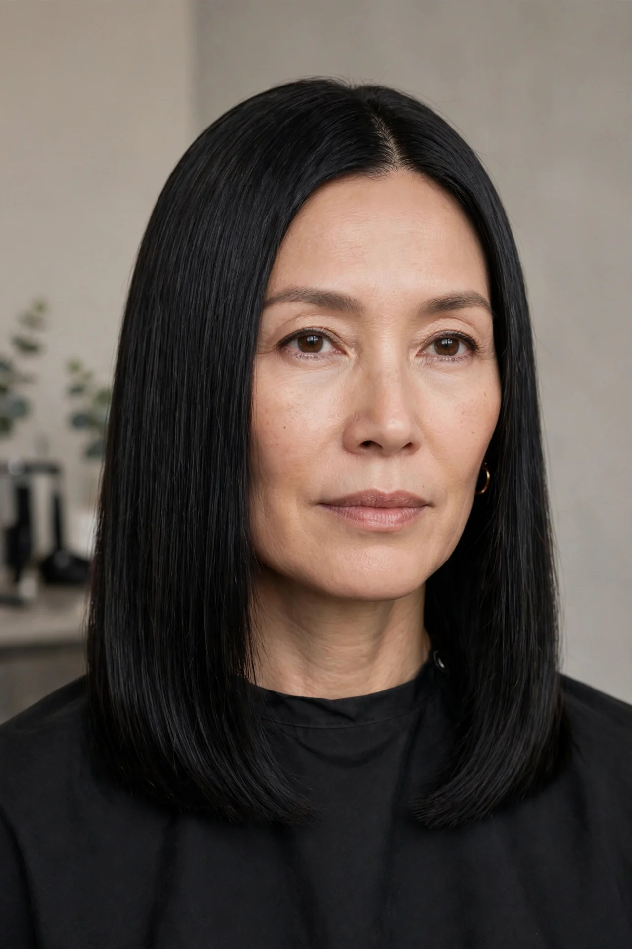 Collarbone Lob With a Deep Side Part