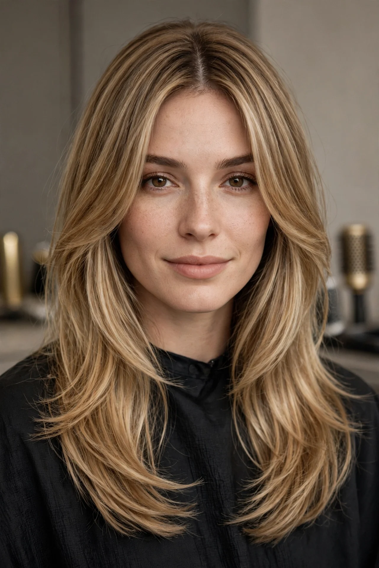 Long Layers With Curtain Bangs