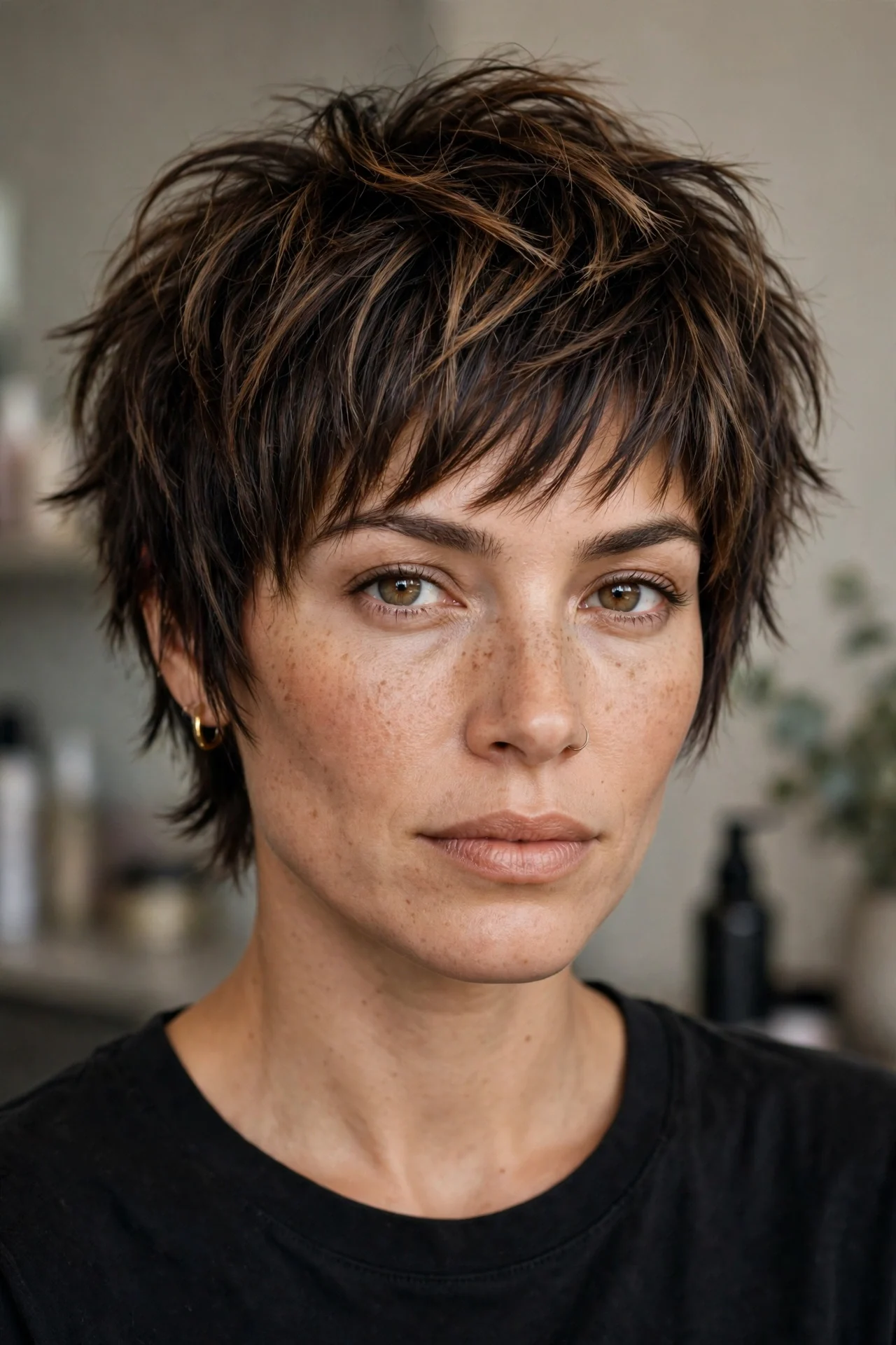 Chin Bob With a Wispy Fringe