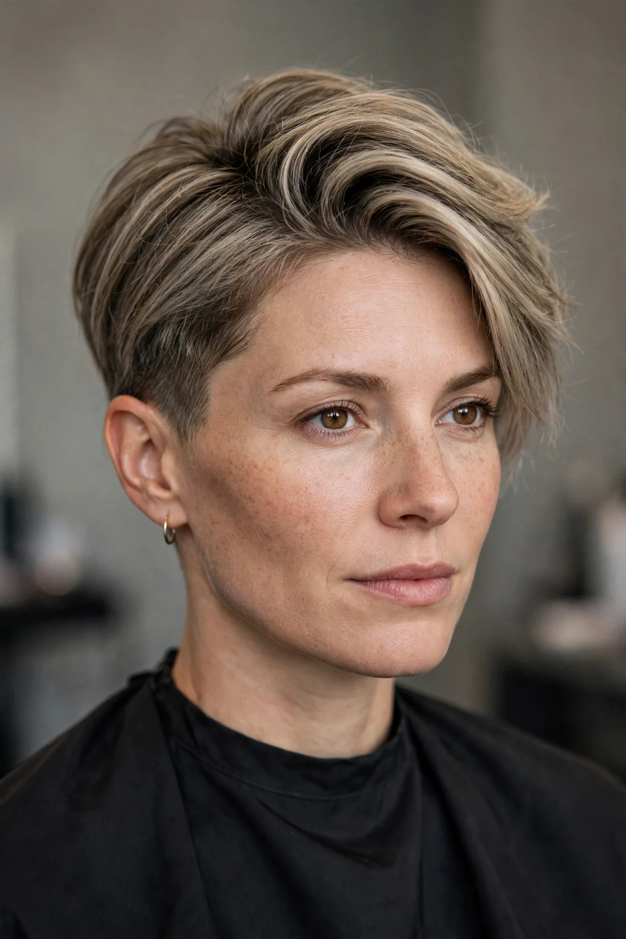 Pixie-Bob With Side-Swept Layers