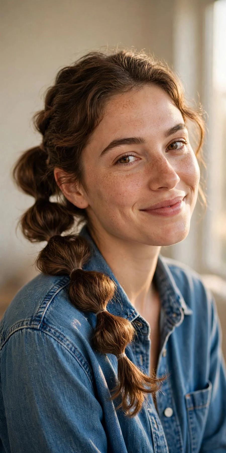 Lazy Low Bubble Ponytail