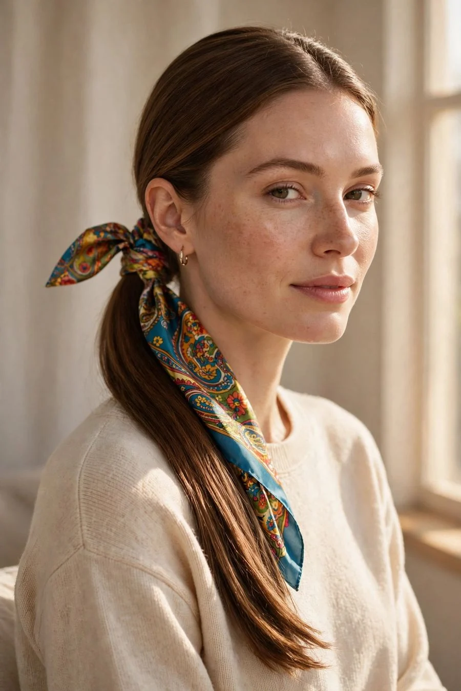 Scarf Wrap Ponytail