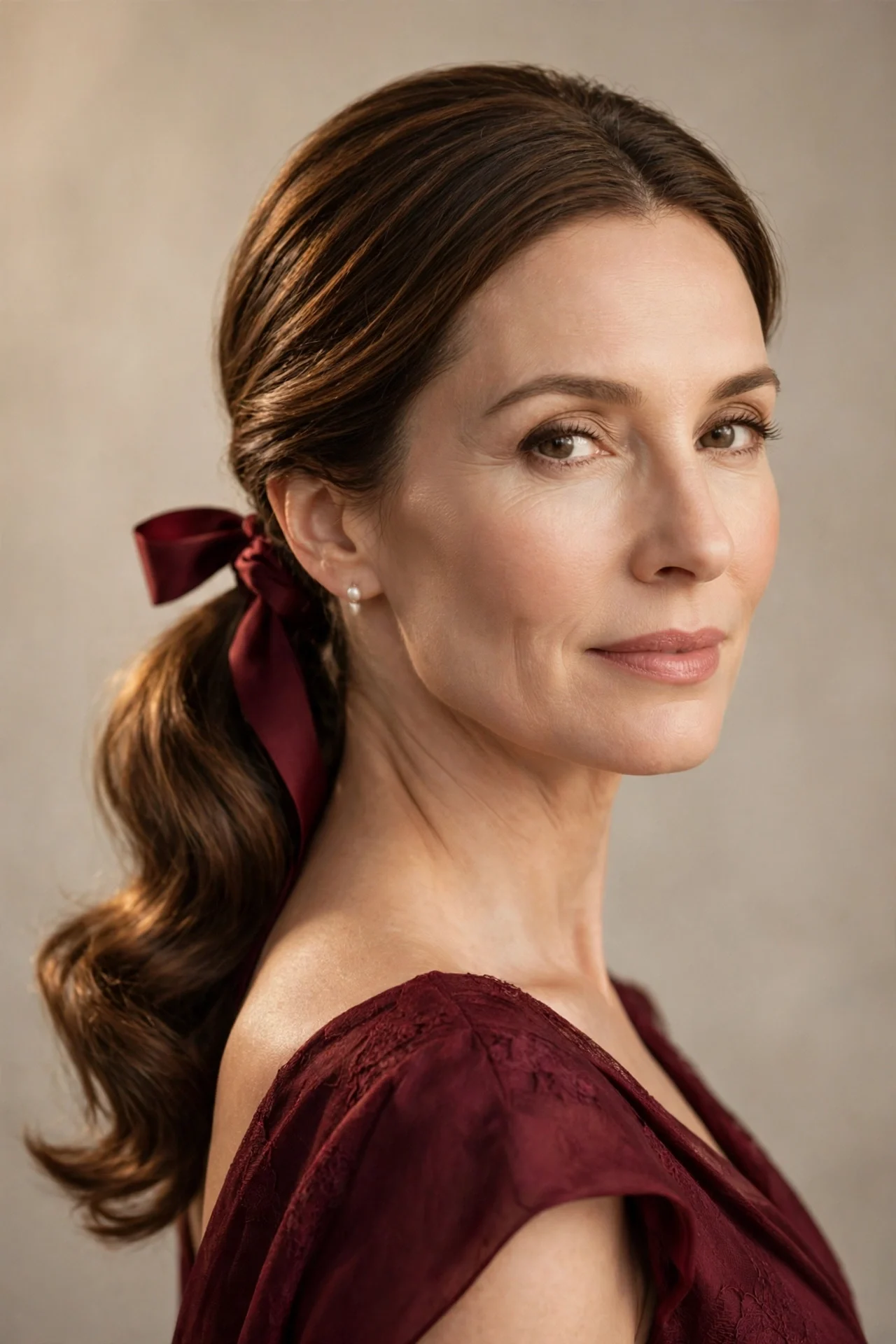 Elegant Low Ponytail With Soft Waves