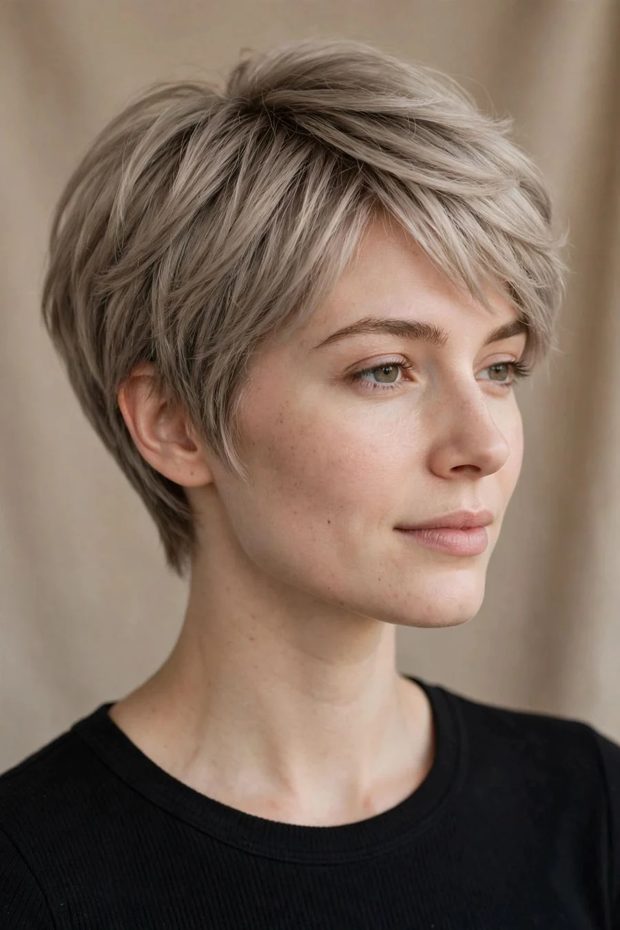 Soft Ash Blonde Layers