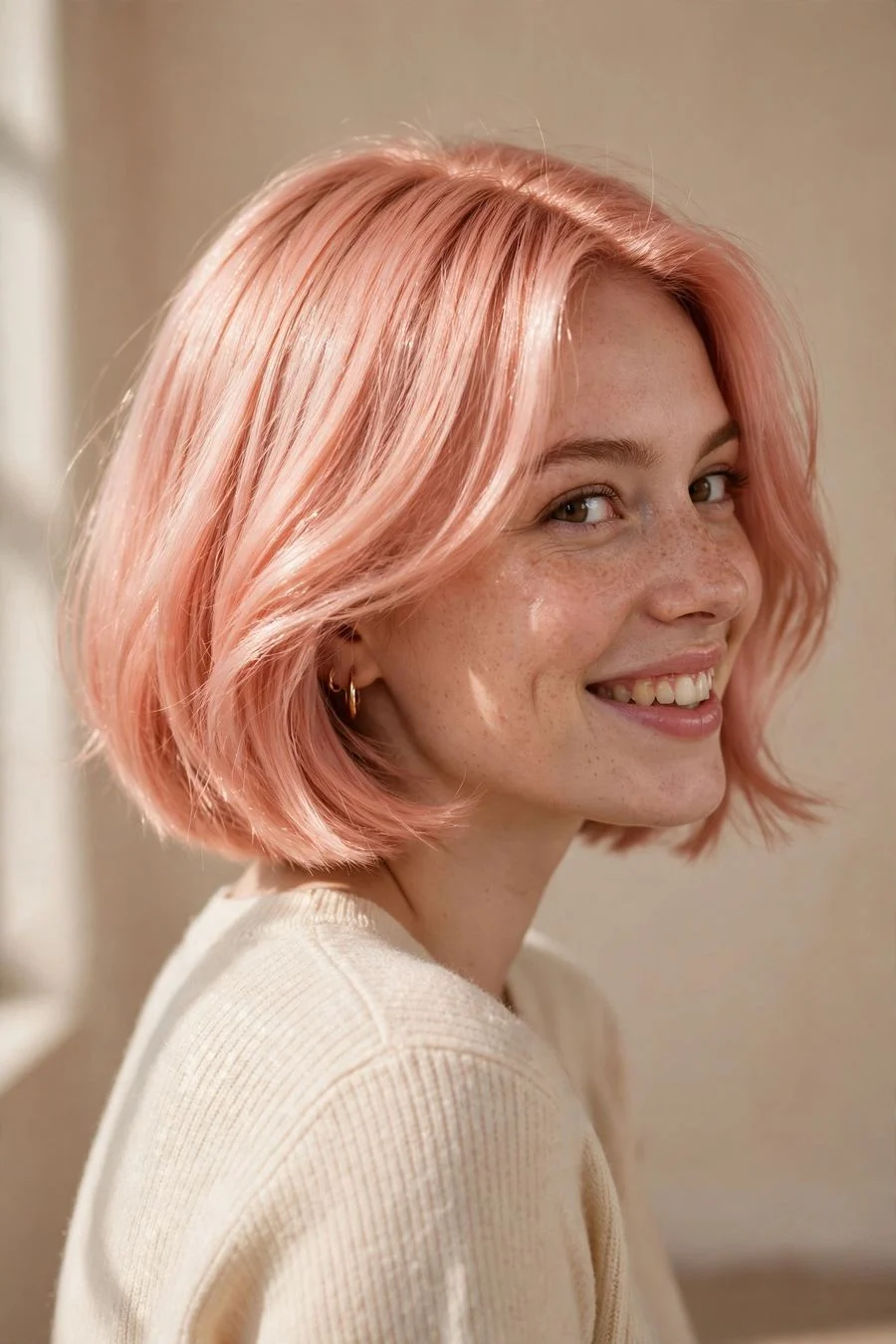 The Peachy Pink Bob