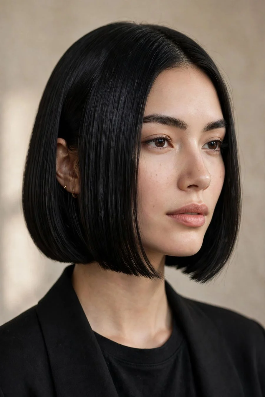 The Jet Black Sleek Bob